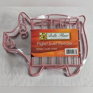 *SOLD* Piglet Pig Pink Suet Feeder Belle Fleur Wild Bird Products Holds 1 Cake